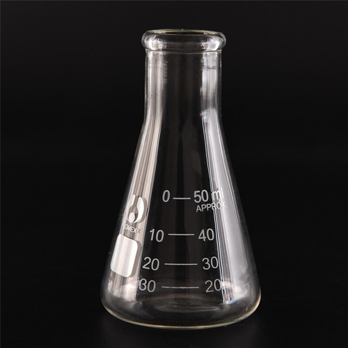 50ml Lab Clear Conical Flask Glass Scientific Safe