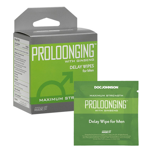 Proloonging With Ginseng - Delay Wipes for Men -  10 Pack