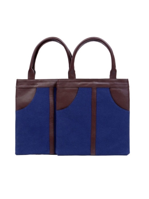Solid Tote Bag With Magnetic Button