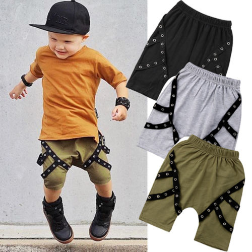 Kids Baby Boy Girls Harem Pants Shorts