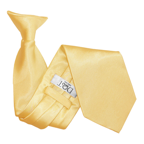 Plain Satin Clip-On Tie - Pale Yellow