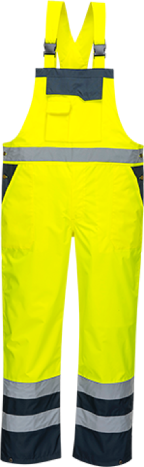 Portwest S488YNR5XL Contrast Bib & Brace - 5XL - Yellow & Navy