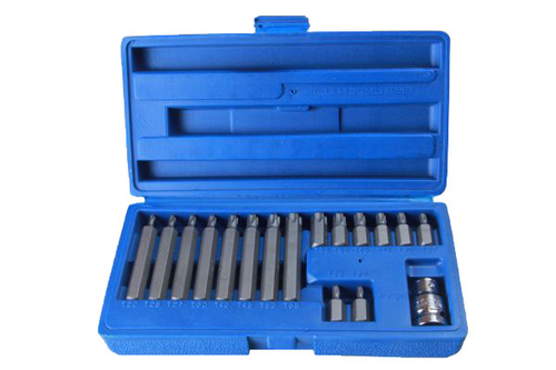 Bergen BER1180 17 Pce 1/2" Dr Torx Bits Set