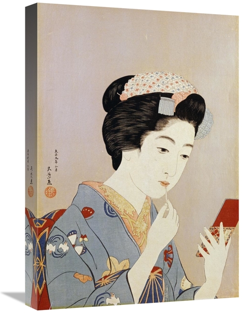 Global Gallery GCS-266423-22-142 22 in. A Maiko Applying Rouge to Her 