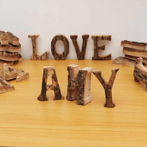 1PC A~Z/0~9 Retro Wooden Letters Vintage Numbers