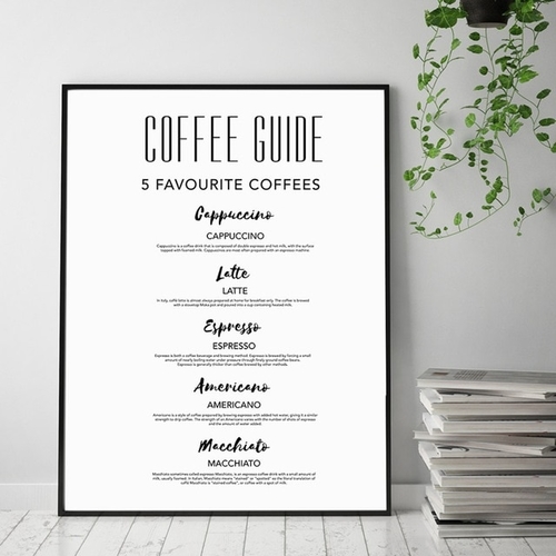 Coffee Art Kitchen Decor Modern Print , Kitchen