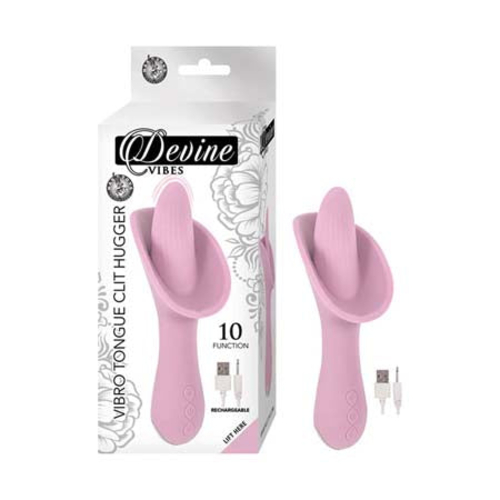 Devine Vibes Vibro Tongue Clit Hugger-Pink