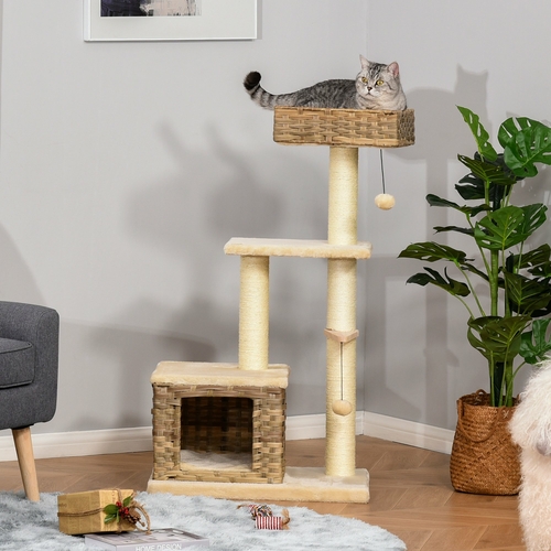 PawHut Cat tree Tower Climbing Kitten Activity Center Furniture with