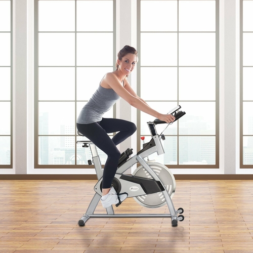 Soozier Adjustable Upright Exercise Bike Cycling Trainer Home Gym