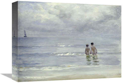 Global Gallery GCS-266697-16-142 16 in. Boys Bathing on the Beach at S