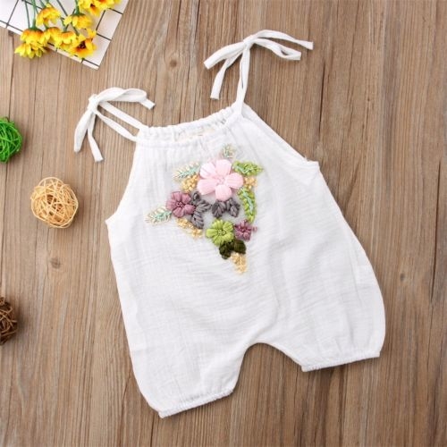 Newborn Baby Kids Girl Infant Romper 3D Flower