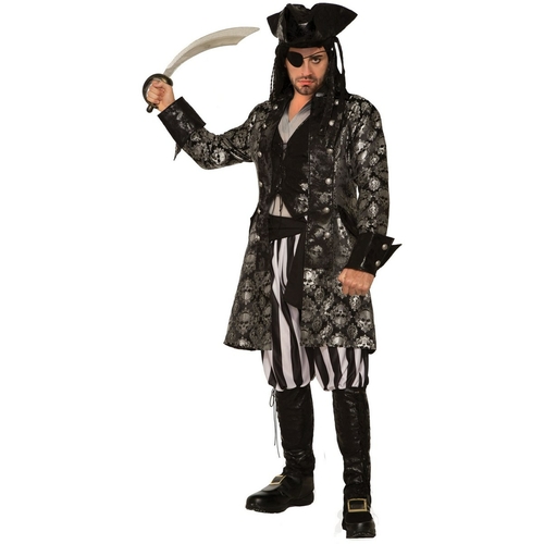 Forum Novelties 277562 Halloween Mens Captain Sterling Blackskull Cost