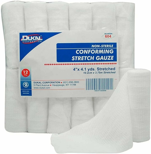 Conforming Stretch Gauze 4 inch x 4.1 yards. Case of 96 Conforming
