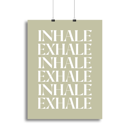 Inhale Exhale No1 Canvas Print or Poster