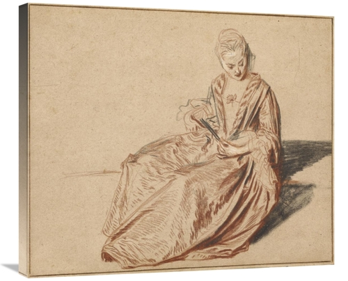 Global Gallery GCS-455028-30-142 30 in. Seated Woman with a Fan Art Pr