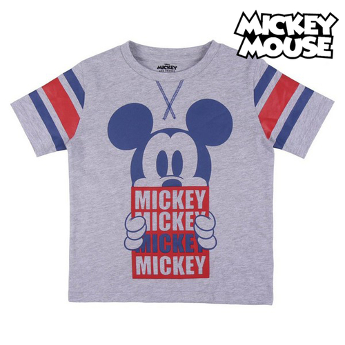 Child's Short Sleeve T-Shirt Mickey Mouse Grey