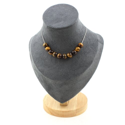Tiger's Eye 8 mm 10 beads necklace
