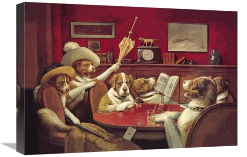 Global Gallery GCS-341406-1624-142 16 x 24 in. Poker Dogs- This Game I