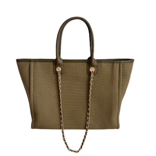 Bolso Tripoli verde combinado con cadenas