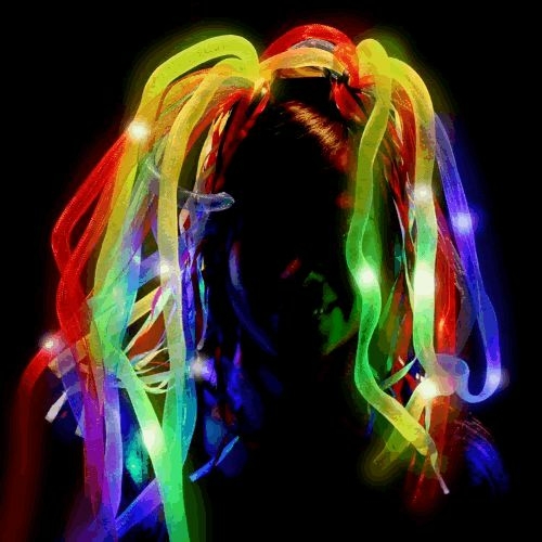Blinkee 5045200 Multi Color LED Noodle Headband Flashing Dreads