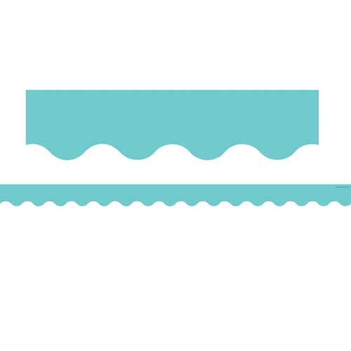 Teacher Created Resources TCR8934-3 Light Turquoise Scalloped Border -
