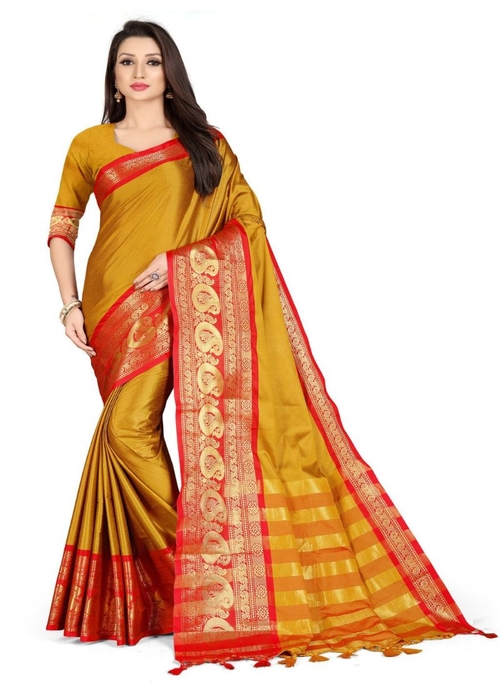 Generic Women's Cotton Silk,Jacquard,Poly Silk