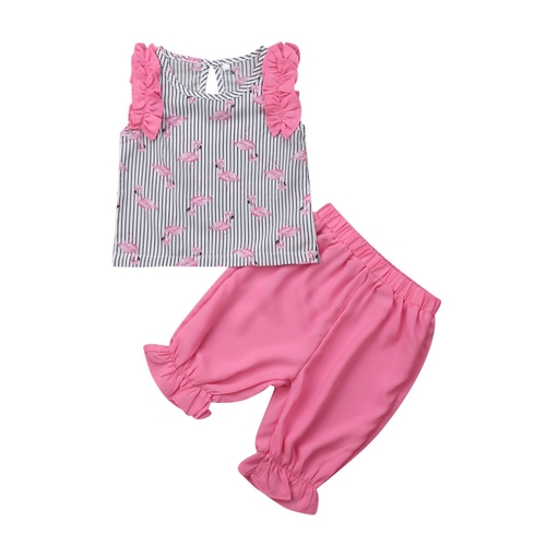 Toddler Kids Baby Girl Shirt 2PCS Tops+Shorts