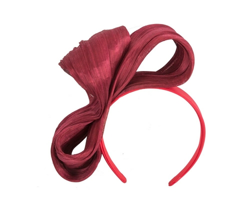 Exclusive burgundy wine silk abaca bow