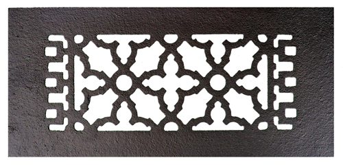 Acorn GR6BG 10" x 4" Cast Iron Decorative Grille - Black