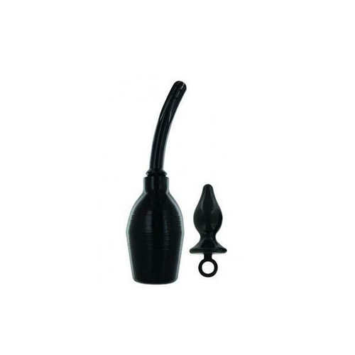 Essentials Enema Kit Bulb And Silicone Plug Black
