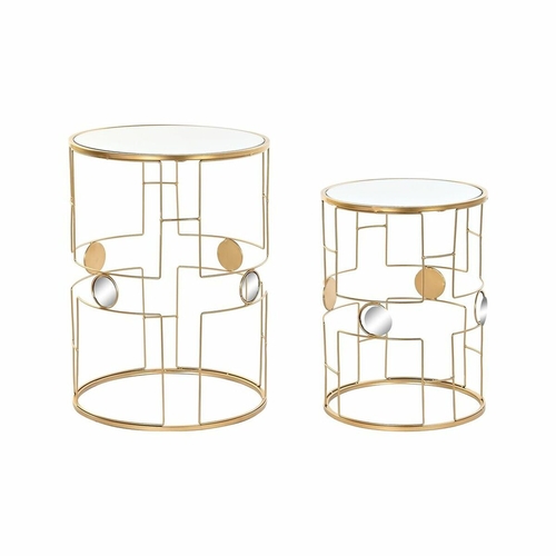 Set of 2 small tables DKD Home Decor Golden 40 x 40 x 54,5 cm