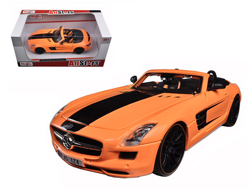 Mercedes SLS AMG Roadster Orange Custom 1/24 Diecast Model Car by