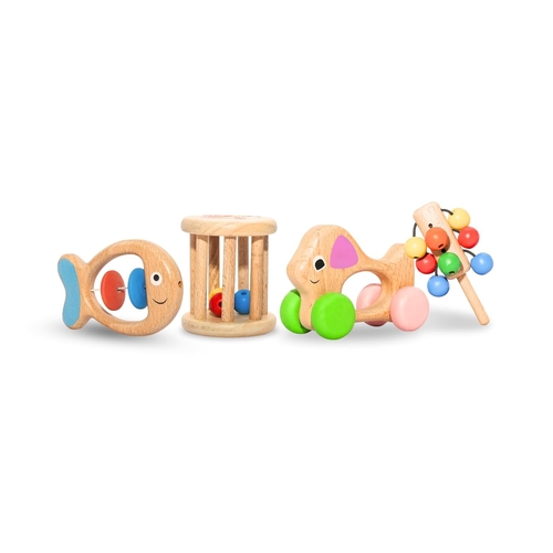  Wooden Toy Baby Gift Set for Newborn Baby