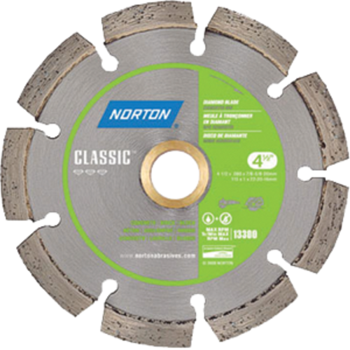 Norton 2789 4.5 x 0.88 in. Diamond Blade Segmented Rim