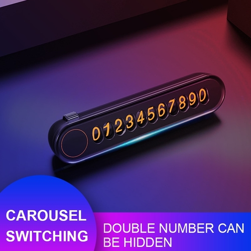 Dual Number Car Temporary Parking Card