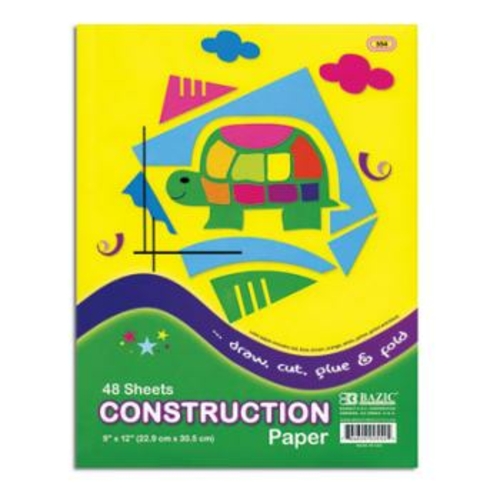 DDI 347046 Bazic 48 Count 9" x 12" Construction Paper Case o