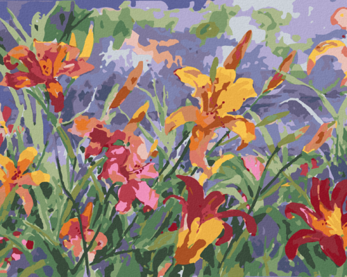 Zuty - Paint by Numbers – LILIES (JUDY BUSWELL), 40x50 cm