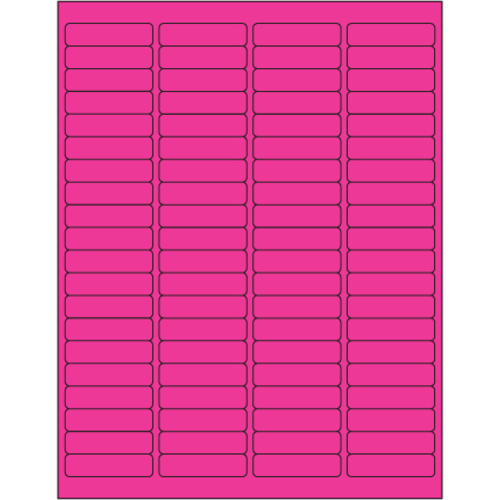 Tape Logic LL171PK 1.94 x 0.5 in. Fluorescent Pink Rectangle Laser Lab
