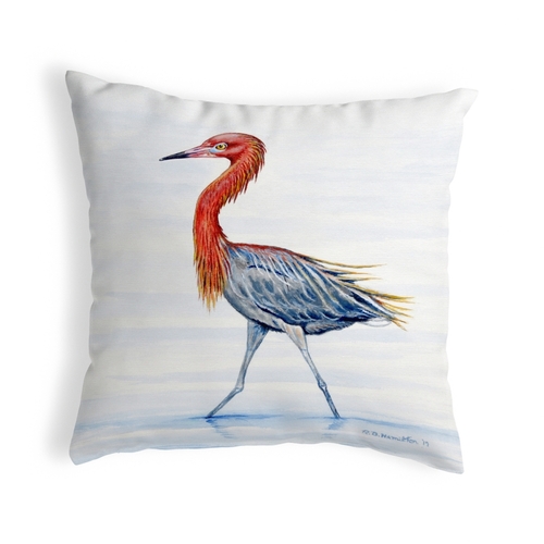 Betsy Drake KS820 11 x 14 in. Reddish Egret Small No-Cord Pillow