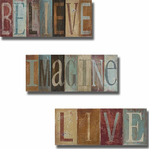 Artistic Home Gallery 1640AM146SG Believe, Imagine, & Live by 