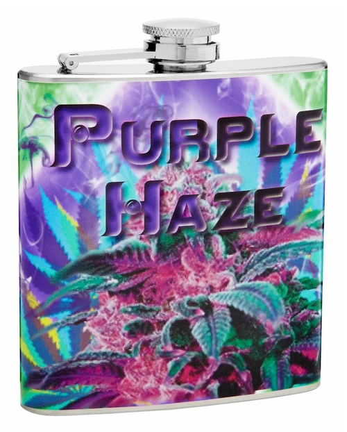 6oz Purple Haze Marijuana Hip Flask