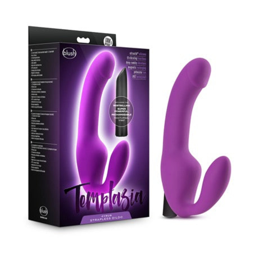 Blush Temptasia Cyrus 8.5 in. Silicone Strapless Strap-On Dildo with