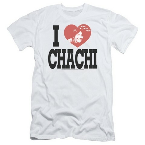 Trevco Happy Days-I Heart Chachi - Short Sleeve Adult 30-1 Tee - White