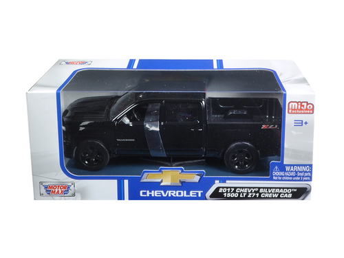 2017 Chevrolet Silverado 1500 LT Z71 Crew Cab Pickup Truck Black 1/24