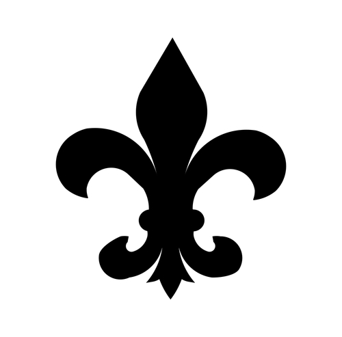 Precision Metal Art FLEURDELIS-18BLK 18 in. State Fluer-De-Lis Steel L