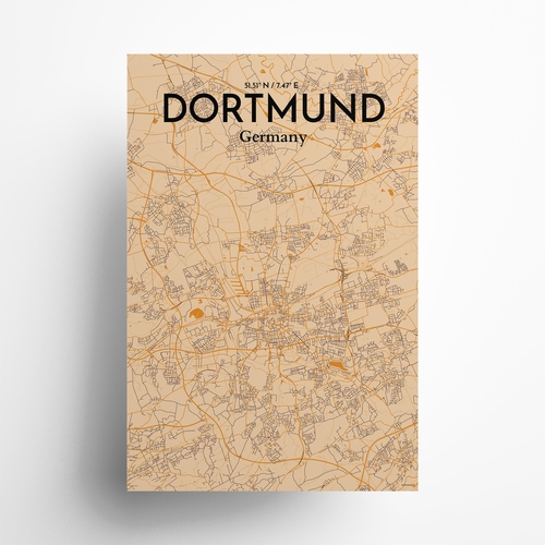 Dortmund City Map Poster