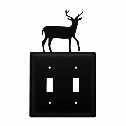 Wrought Iron Deer Double Switch Cover