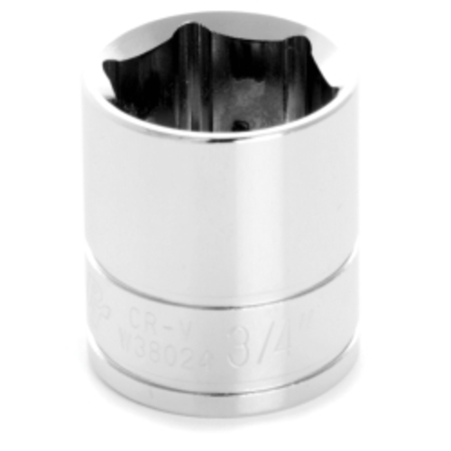 Wilmar W38024 6 Point Shallow Chrome Socket, 0.37 in.