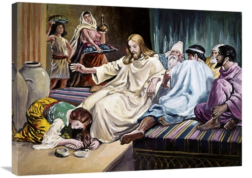 Global Gallery GCS-281982-36-142 36 in. Magdalene Washing Christs Feet