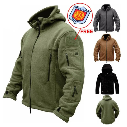 Winter Men's Military Tactical Jacket Sport Warm Fleece Softshell